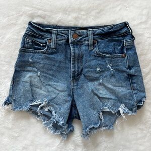 Denim Blue Women's Distressed Shorts